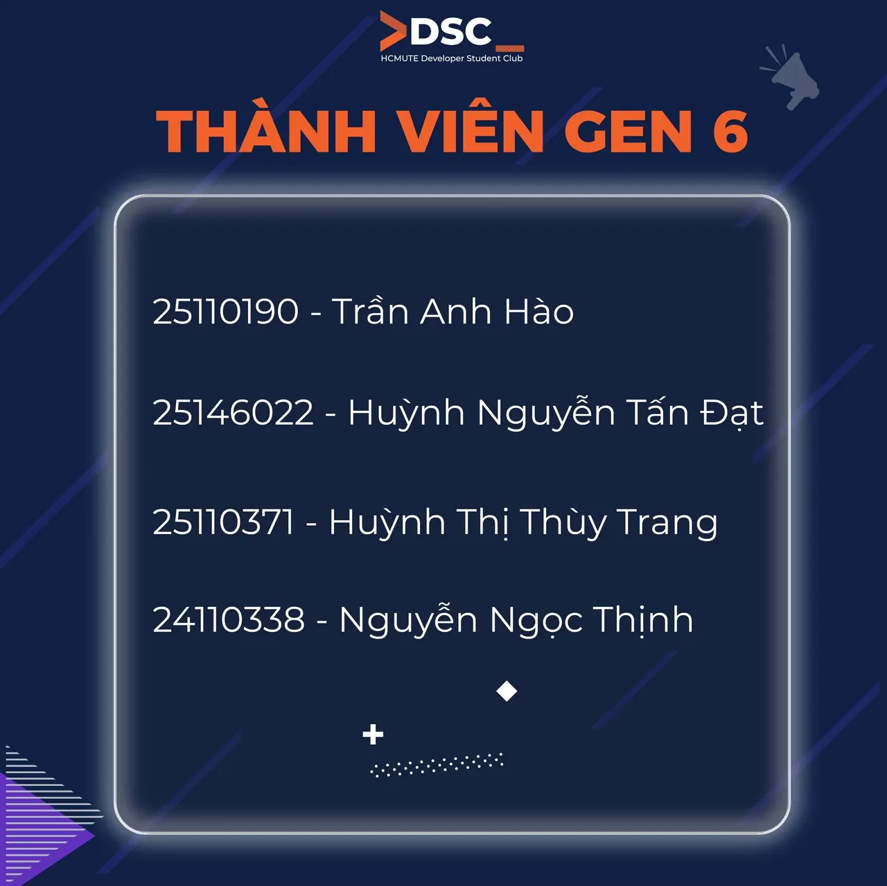 Công bố danh sách thành viên chính thức của HCMUTE DSC Gen 6 (2)