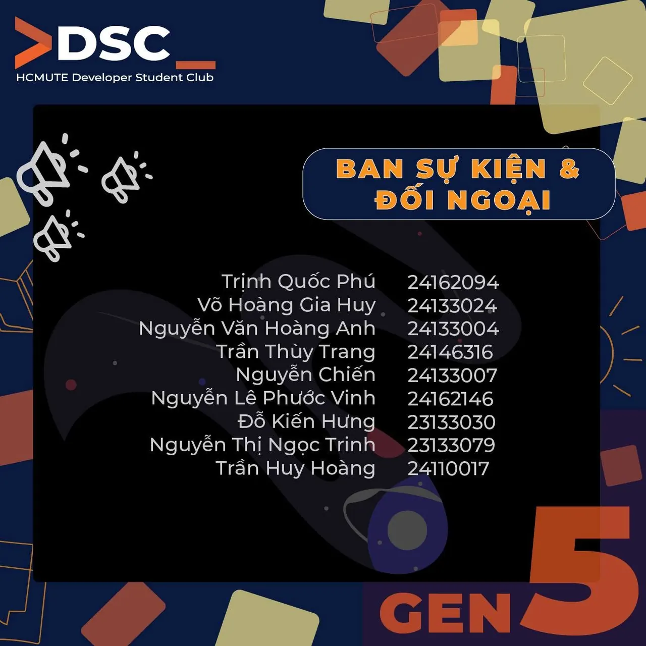 Công bố danh sách thành viên câu lạc bộ HCMUTE DSC (4)