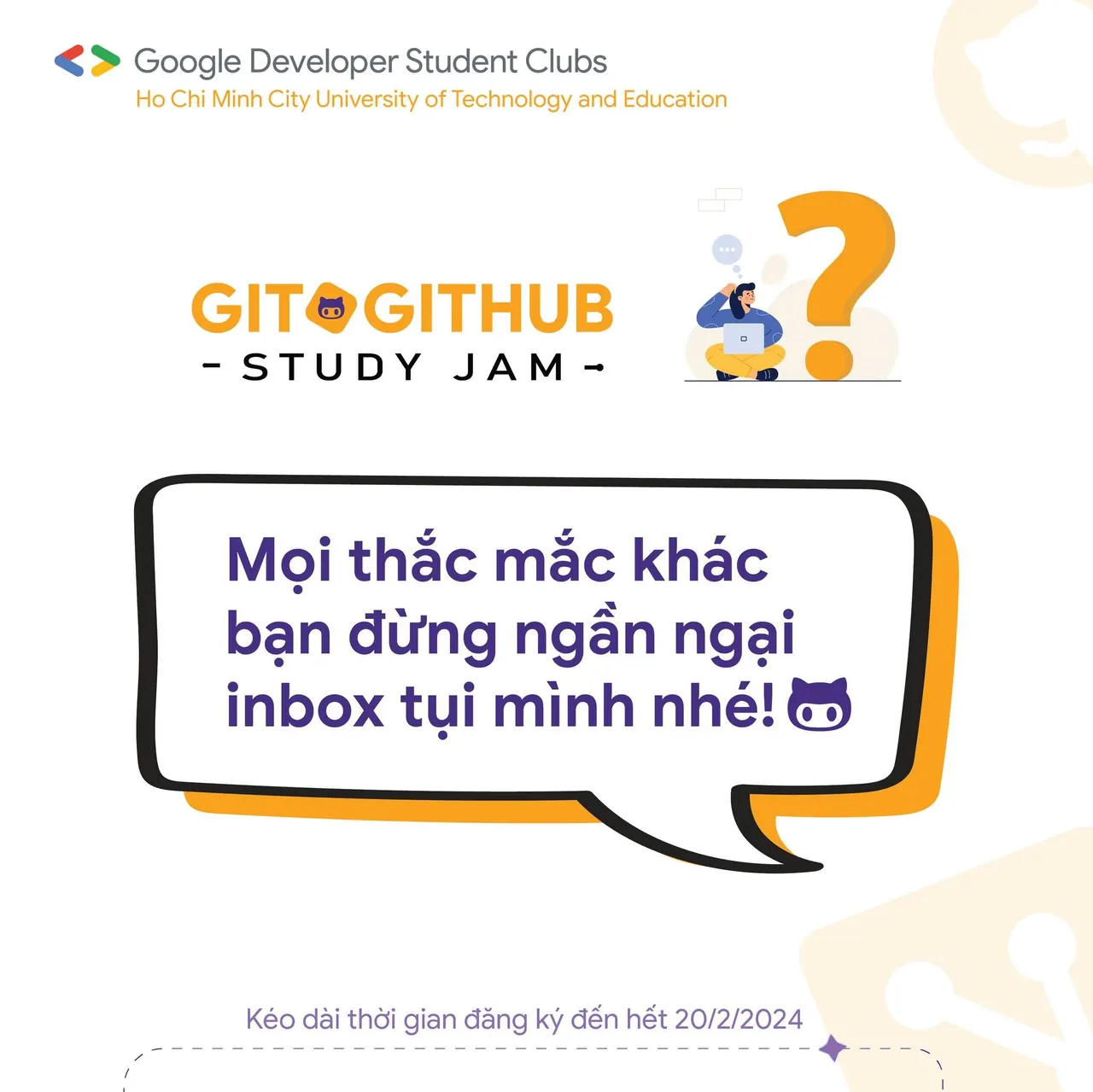 Q/a with “Git & GitHub Study Jam” & mở rộng thời gian đăng ký (5)